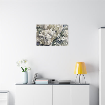 Stone Lantern Watercolor Canvas Art | Elegant Japandi Art
