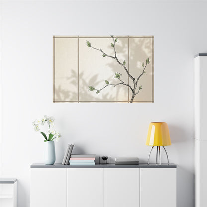 Shoji Screen Spring Canvas Art | Japandi Cozy Design