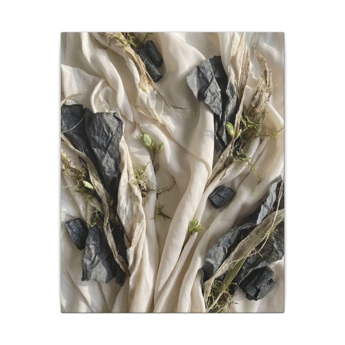 Spring Silk Drape Texture Canvas Art | Warm Decor