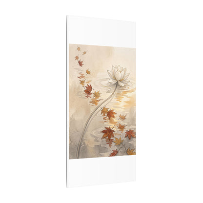 Lotus Flower Canvas Art | Autumn Japandi Minimal Line Art
