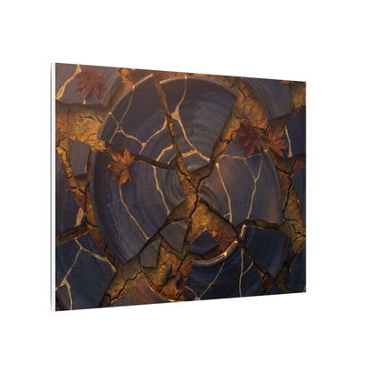 Autumn Cracked Earth Gold Repair Canvas Art | Philosophical Decor
