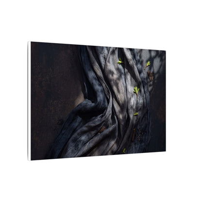 Seijaku Silk Drape Canvas Art - Dark Japandi Dark Texture