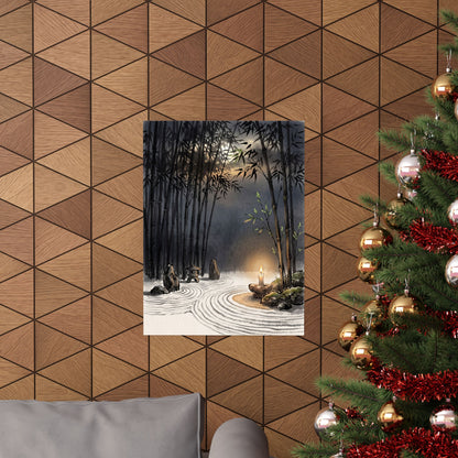Fukinsei Bamboo Grove Wall Art Print - Zen Karesansui