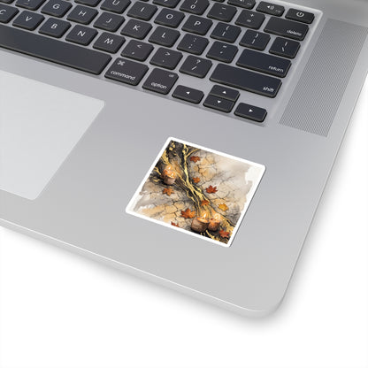 Cracked Earth Autumn Sticker | Japandi Warm Design