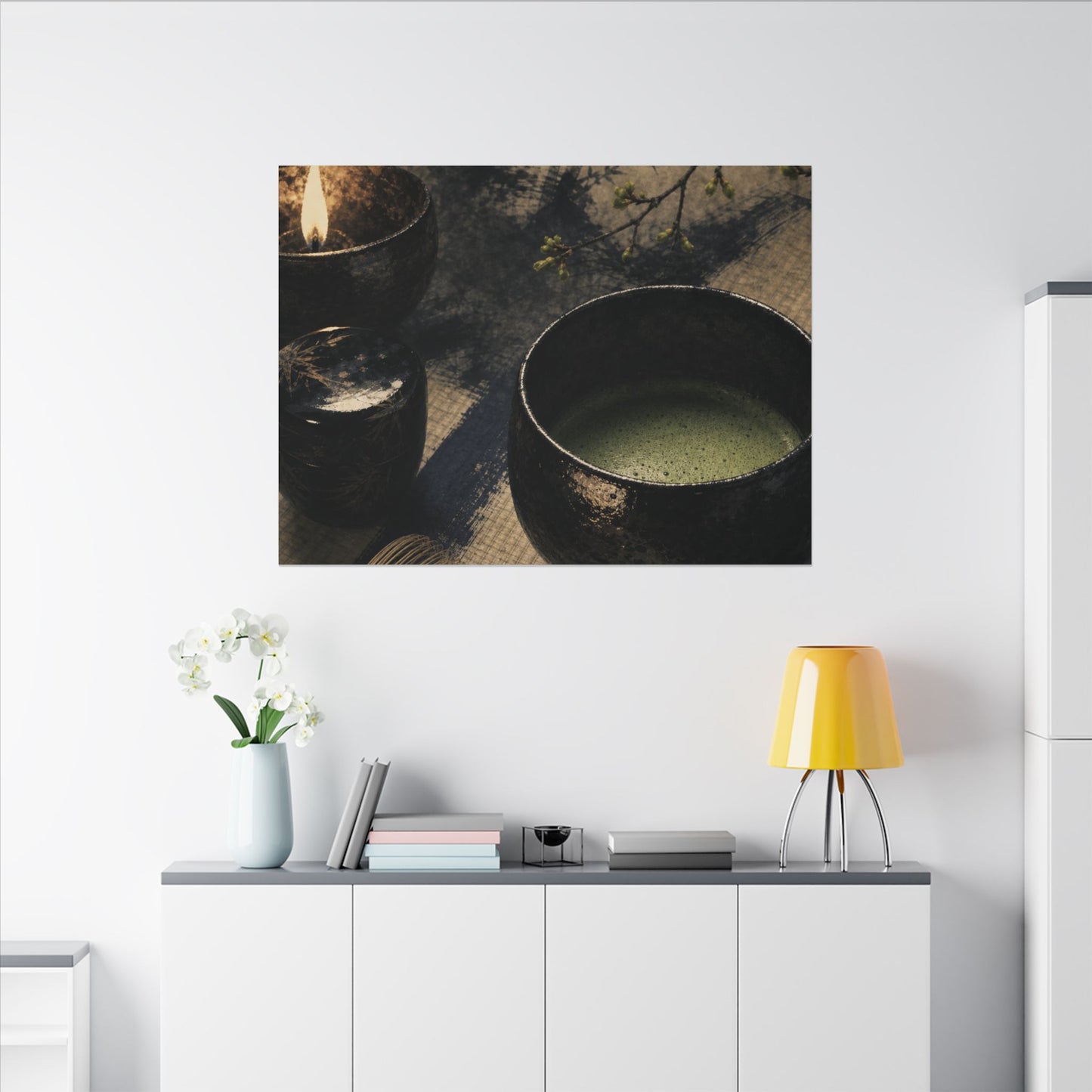 Ma Tea Ceremony Canvas Art - Zen Sumi E