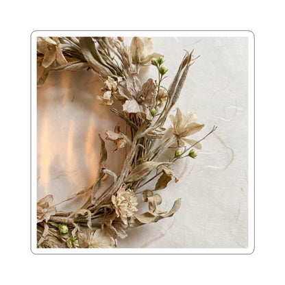 Dried Flowers Japanese Pattern Sticker | Elegant Japandi Art Art Print
