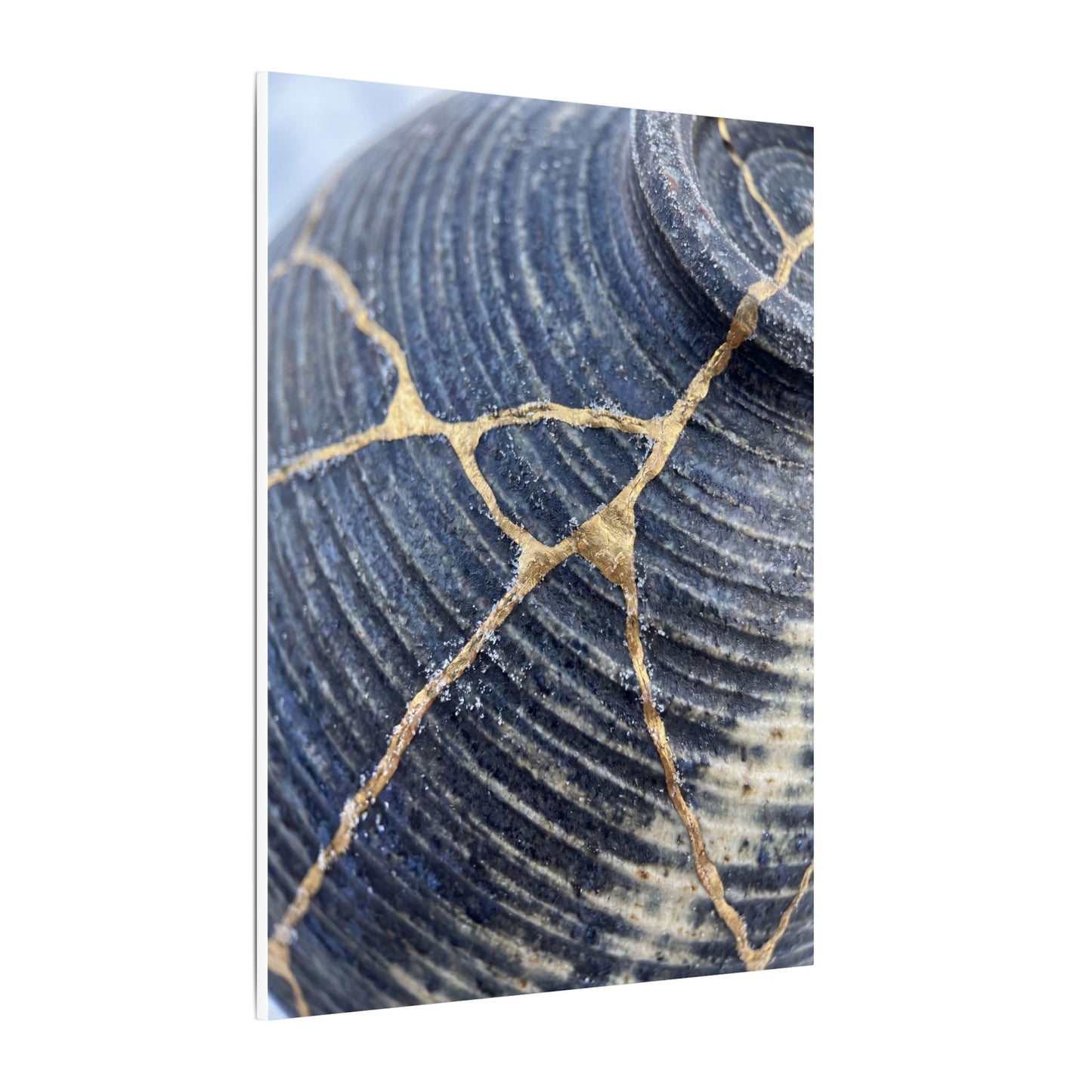 Shibui Water Ripple Canvas Art - Kintsugi Gold Repair