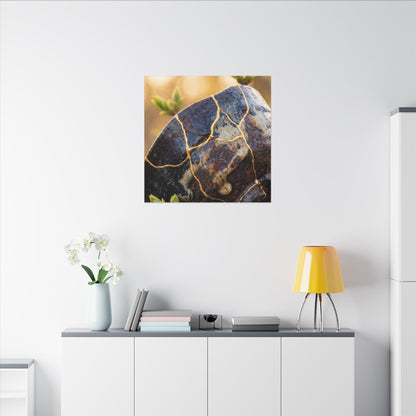 Fukinsei Rust Patina Canvas Art - Kintsugi Gold Repair