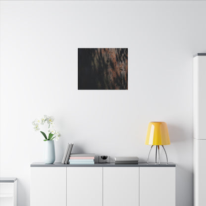 Rust Patina Shadow Zen Canvas Art | Luxurious Dark Japandi Art