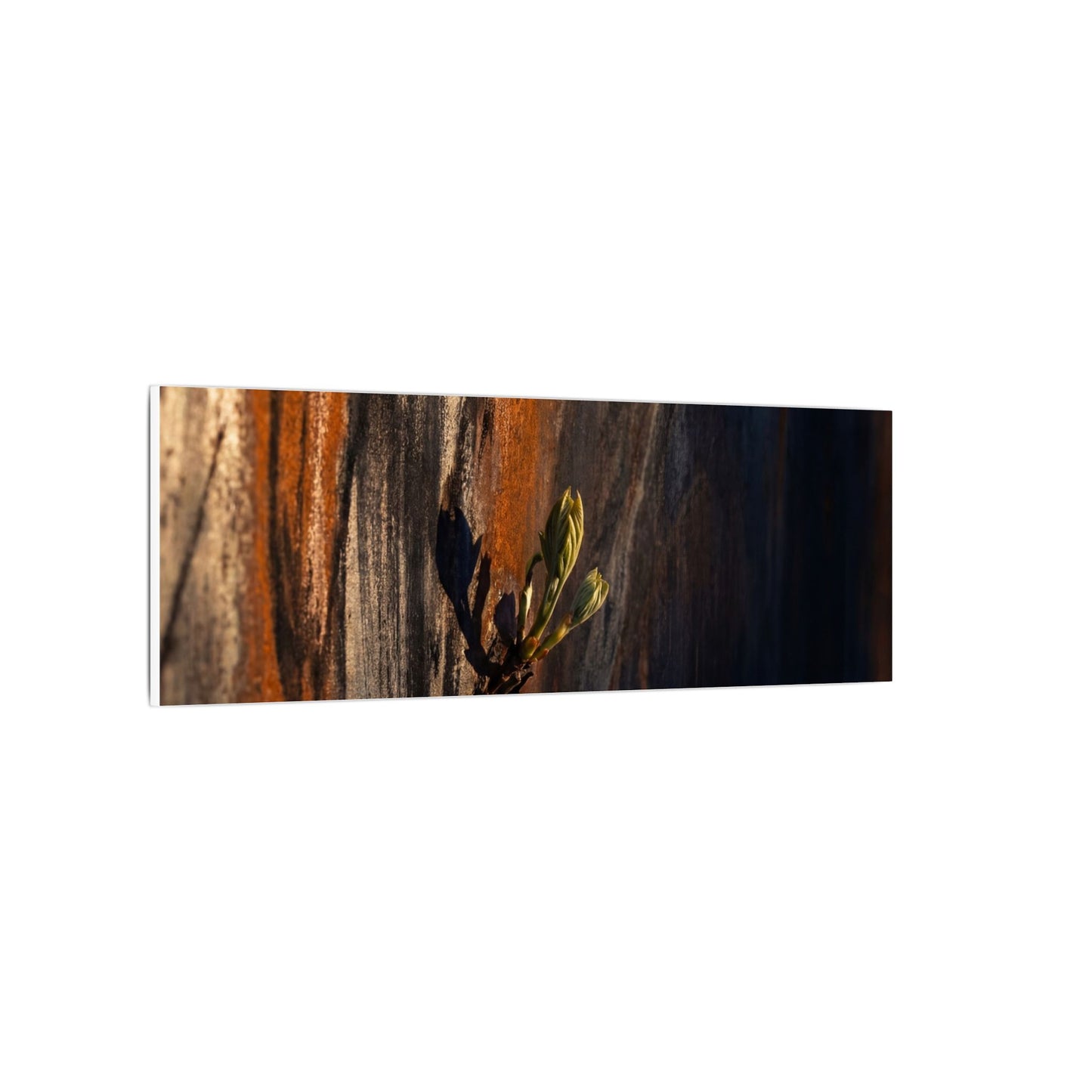 Rust Patina Charcoal Ink Canvas Art | Moody Dark Japandi Art
