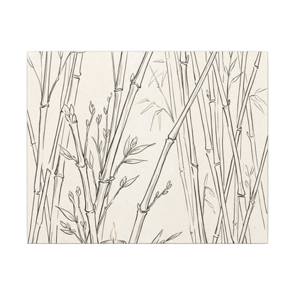Candlelight Bamboo Grove Canvas Art - Japandi Fukinsei