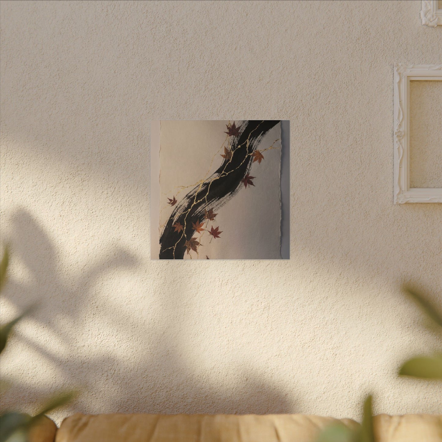 Dawn Ink Brushstroke Canvas Art - Kintsugi Ma