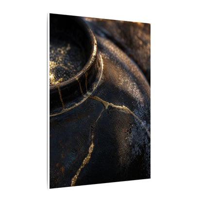 Kintsugi Rust Patina in Golden Hour | Broken Beauty Canvas Art