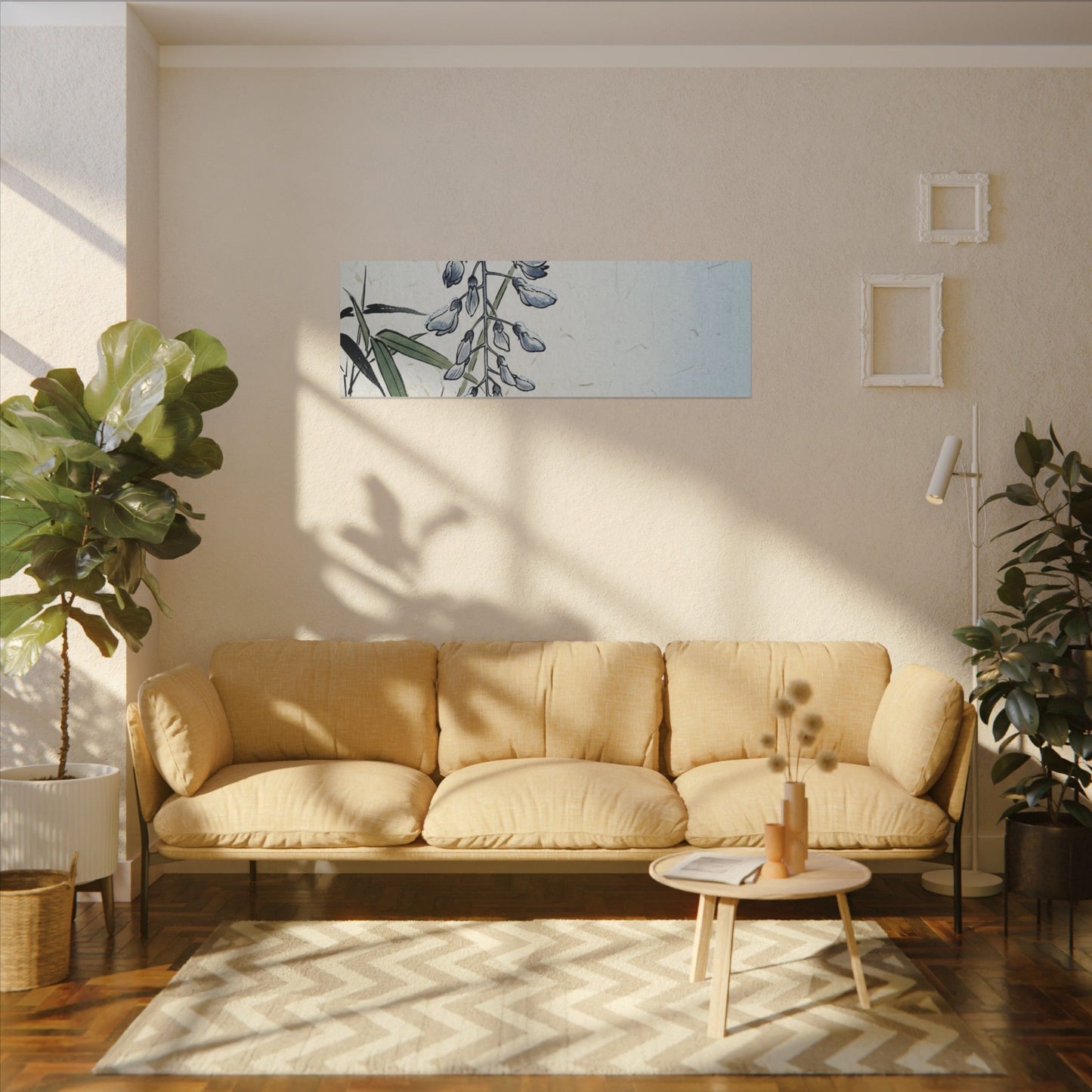 Zen Wisteria in Moonlight | Ukiyo E Inspired Canvas Art