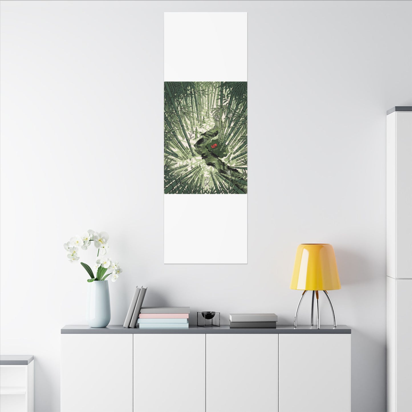 Peaceful Bamboo Grove Canvas Art - Ukiyo E Inspired Zen