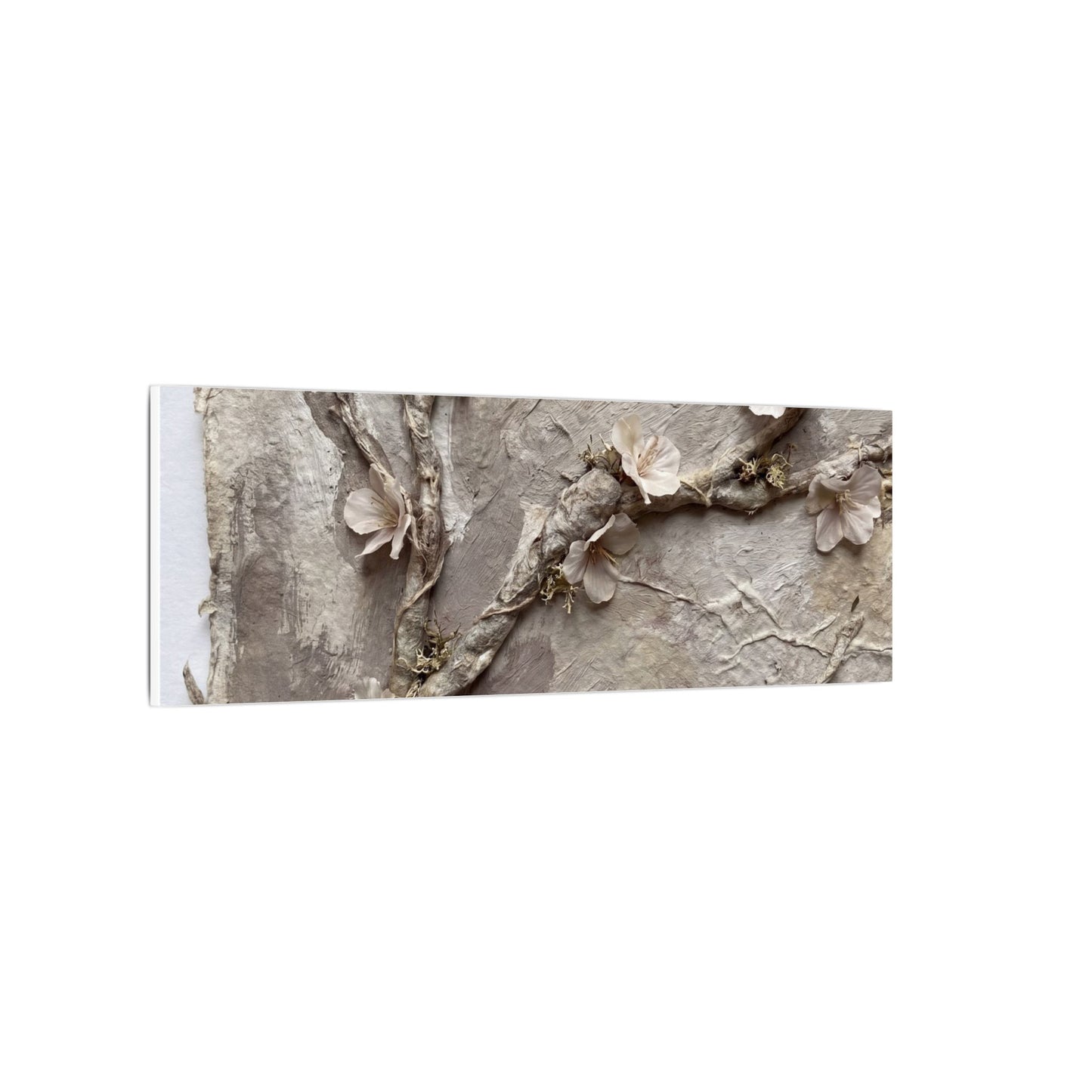 Summer Cherry Blossom Texture Canvas Art | Earthy Decor