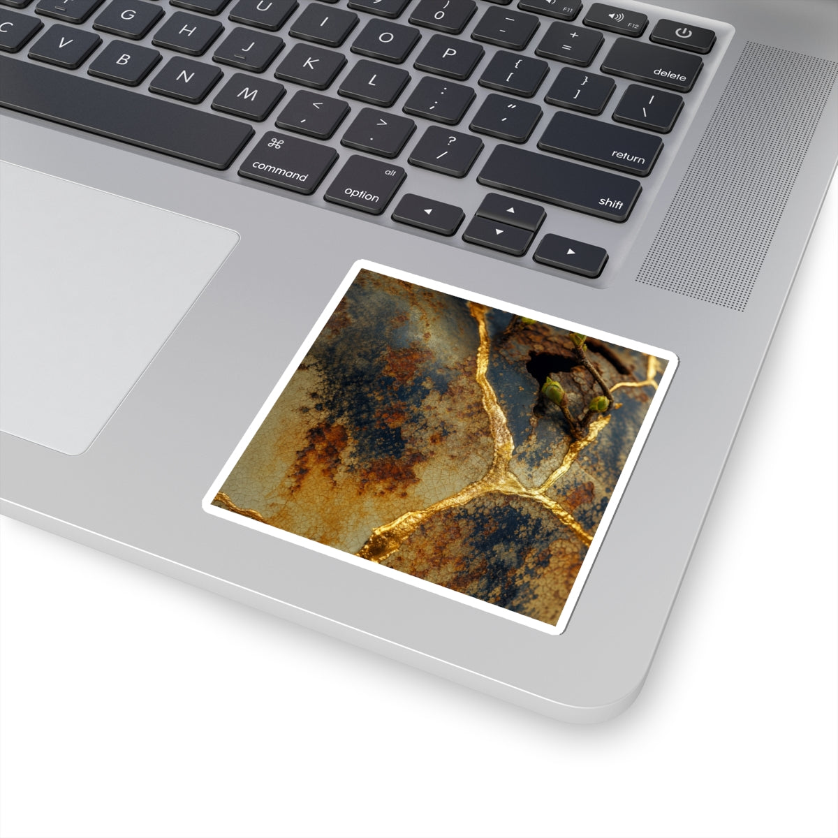 Resilient Rust Patina Sticker - Crackle Gold Kintsugi