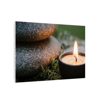 Warm River Stones Canvas Art - Japanese Pattern Japandi