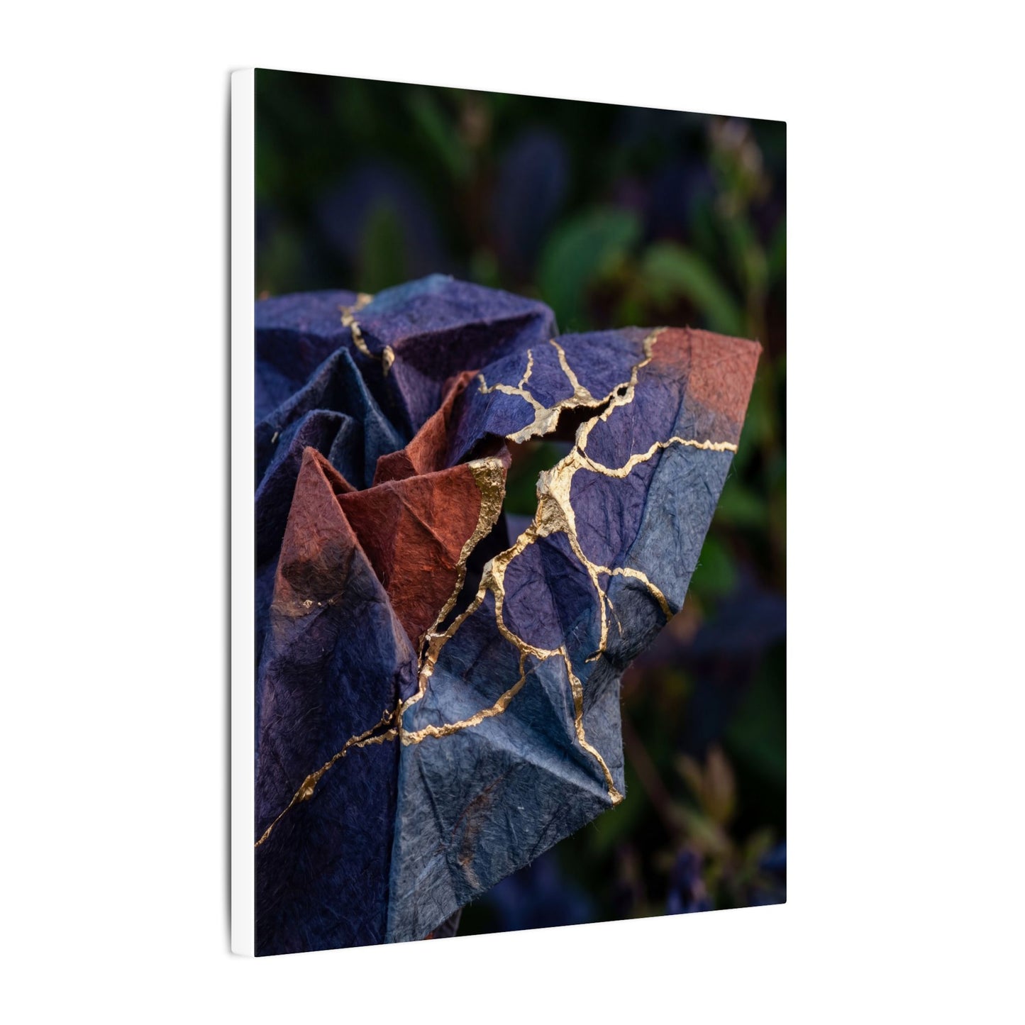 Philosophical Paper Fold Canvas Art - Gold Vein Kintsugi