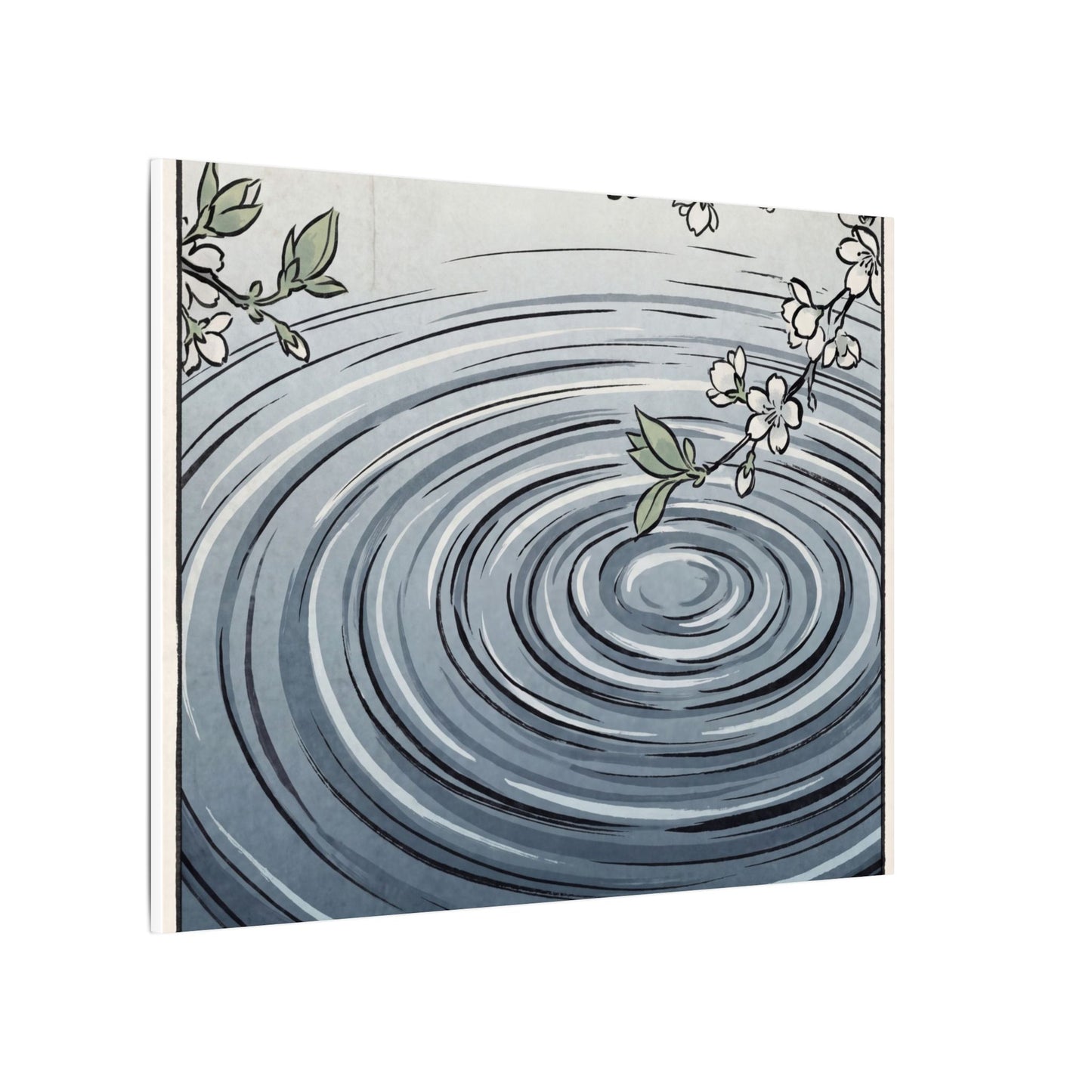 Calm Water Ripple Canvas Art - Ukiyo E Inspired Zen