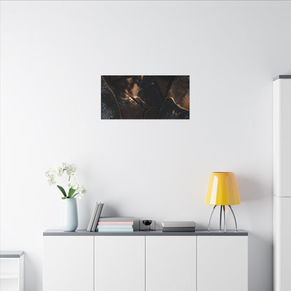 Fukinsei Broken Pottery Canvas Art - Dark Japandi Dark Texture