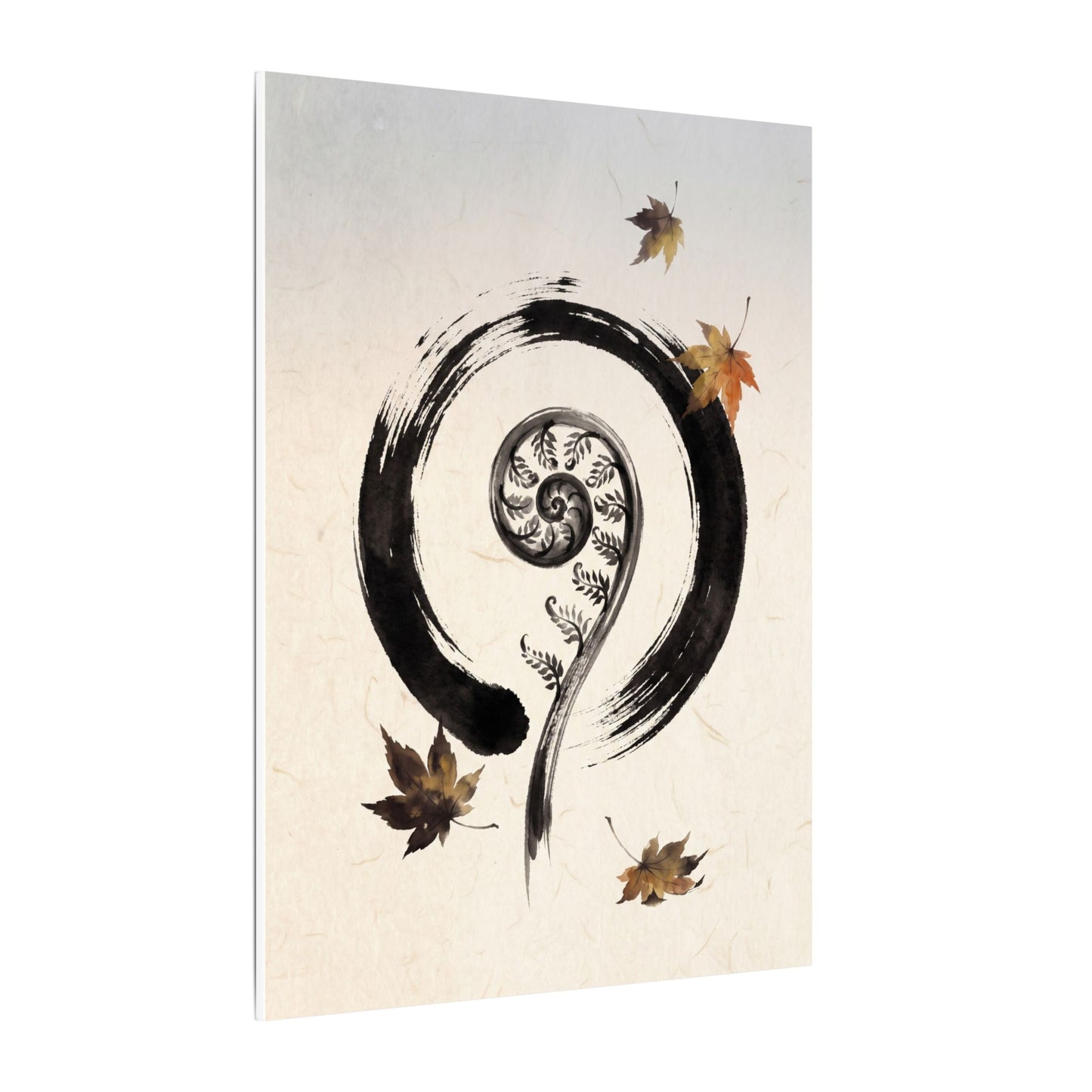 Fern Unfurling Autumn Canvas Art | Zen Peaceful Design