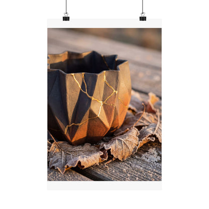 Golden Hour Paper Fold Wall Art Print - Kintsugi Seijaku Art Print