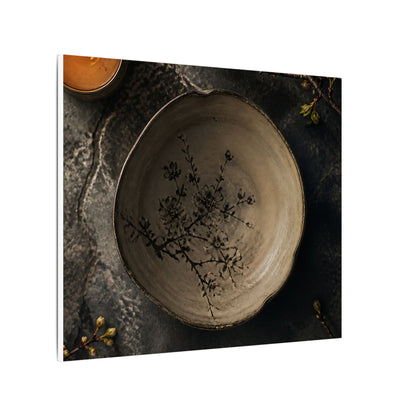 Ceramic Bowl Spring Canvas Art | Japandi Earthy Design