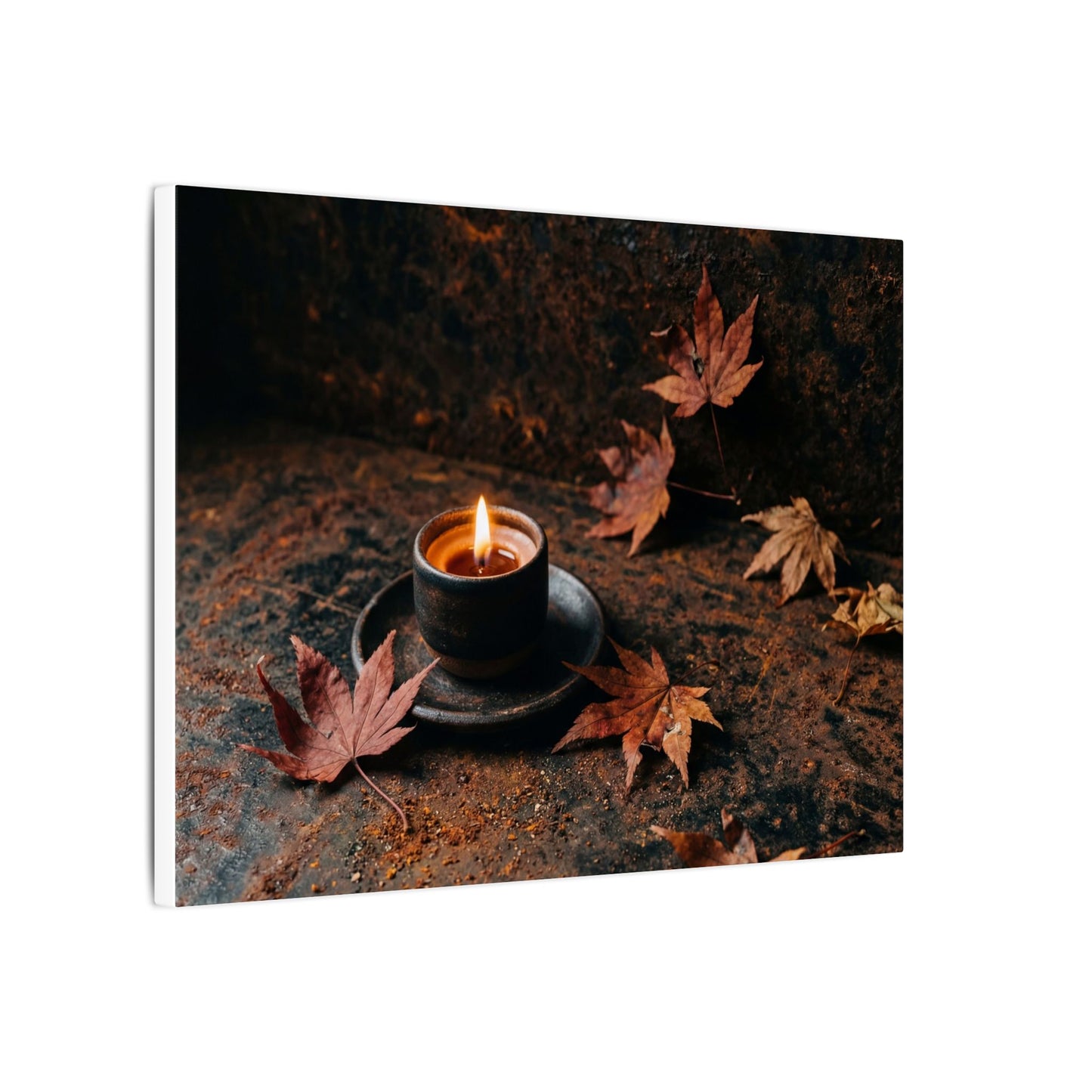 Autumn Rust Patina Shadow Zen Canvas Art | Sophisticated Decor