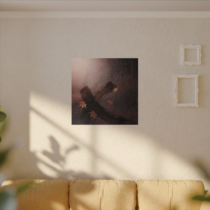 Moody Ink Brushstroke Canvas Art - Moody Minimal Dark Japandi
