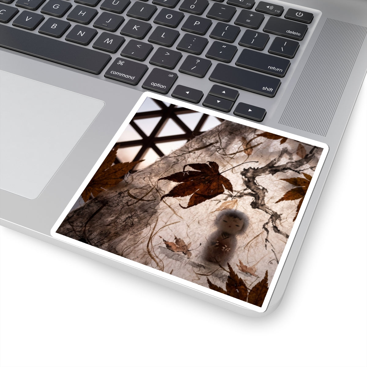 Datsuzoku Shoji Screen Sticker - Dark Japandi Dark Texture