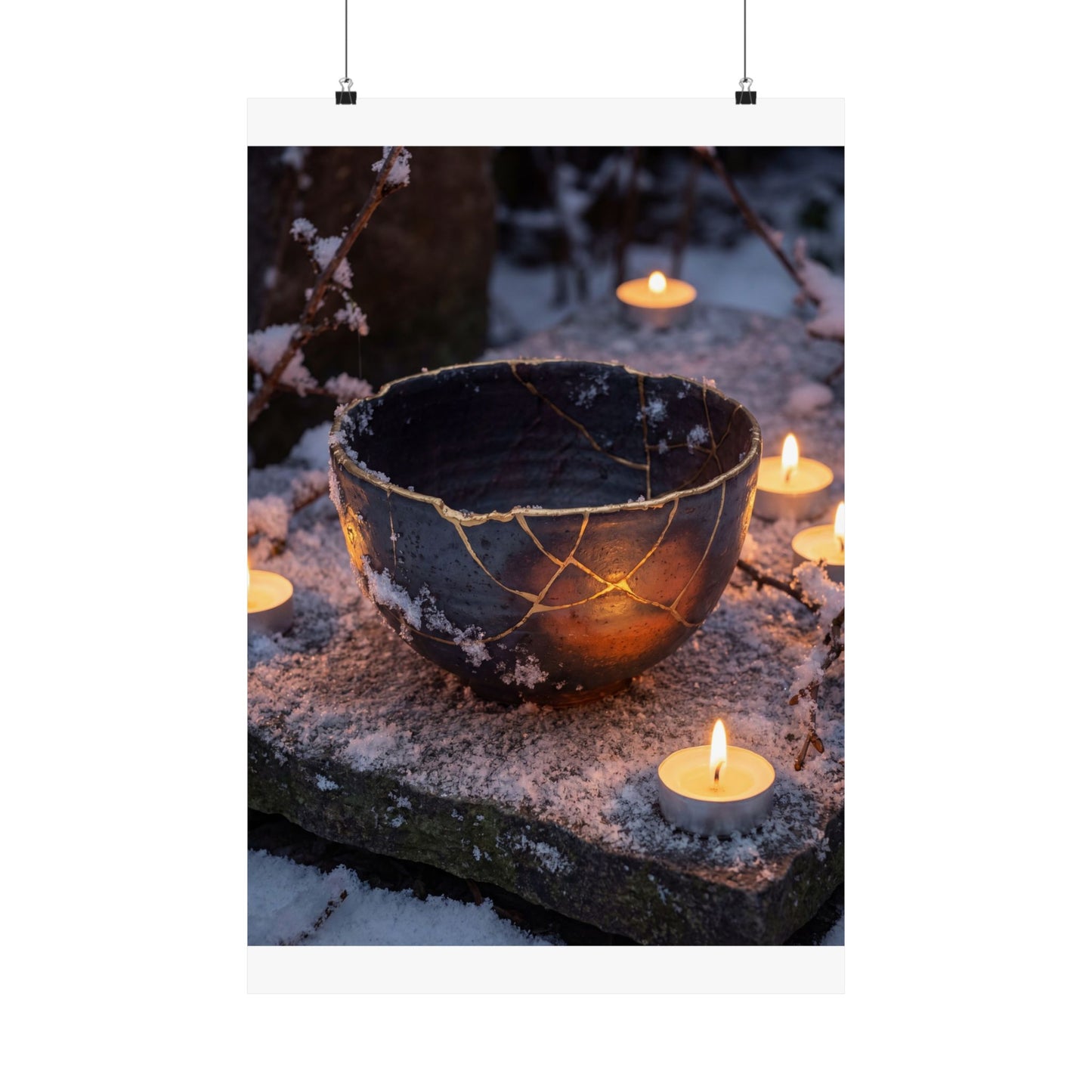 Ceramic Bowl Gold Repair Wall Art Print | Healing Kintsugi Art Art Print