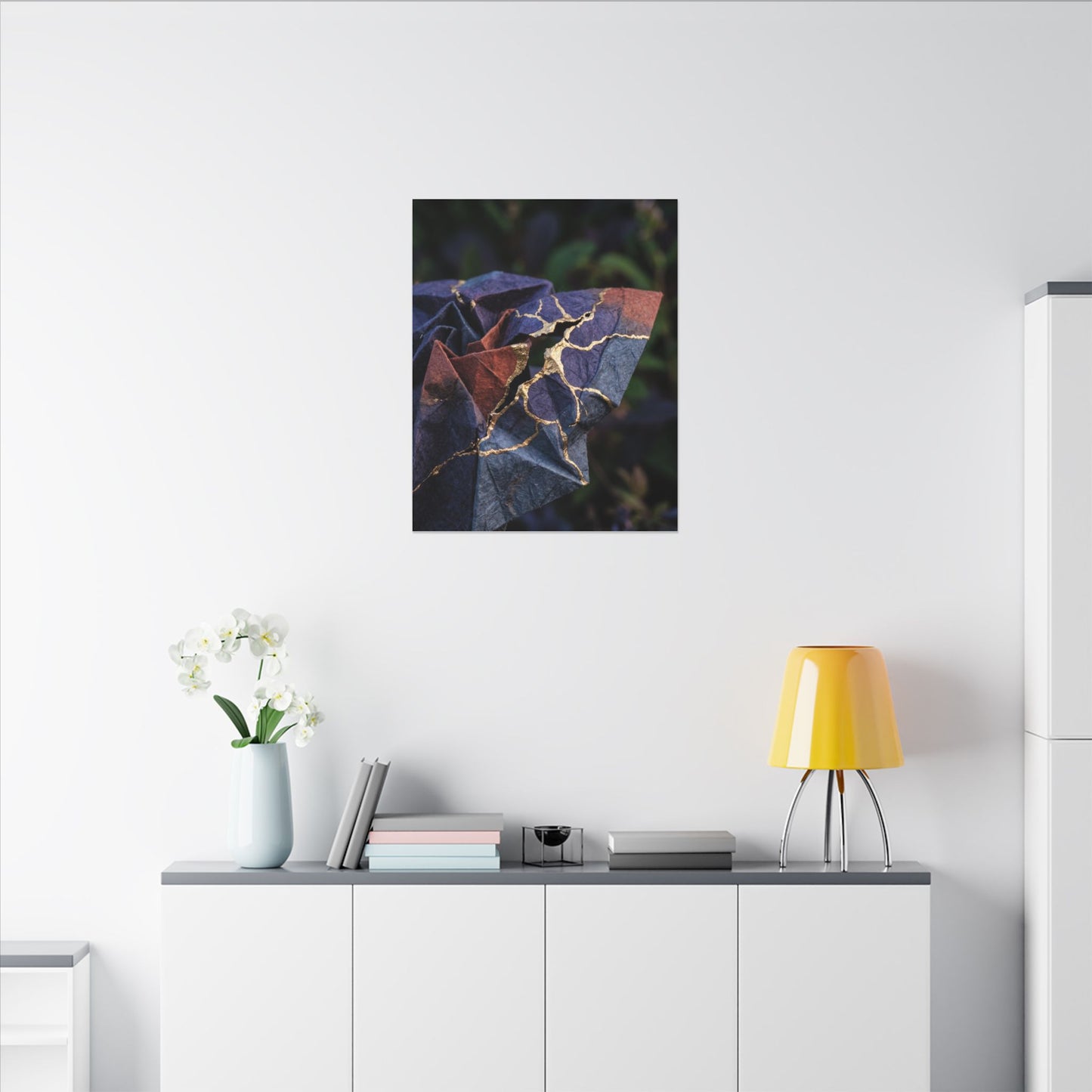 Philosophical Paper Fold Canvas Art - Gold Vein Kintsugi