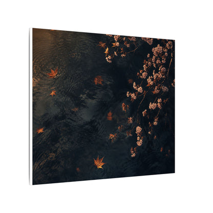 Golden Hour Cherry Blossom Canvas Art - Dark Japandi Kanso