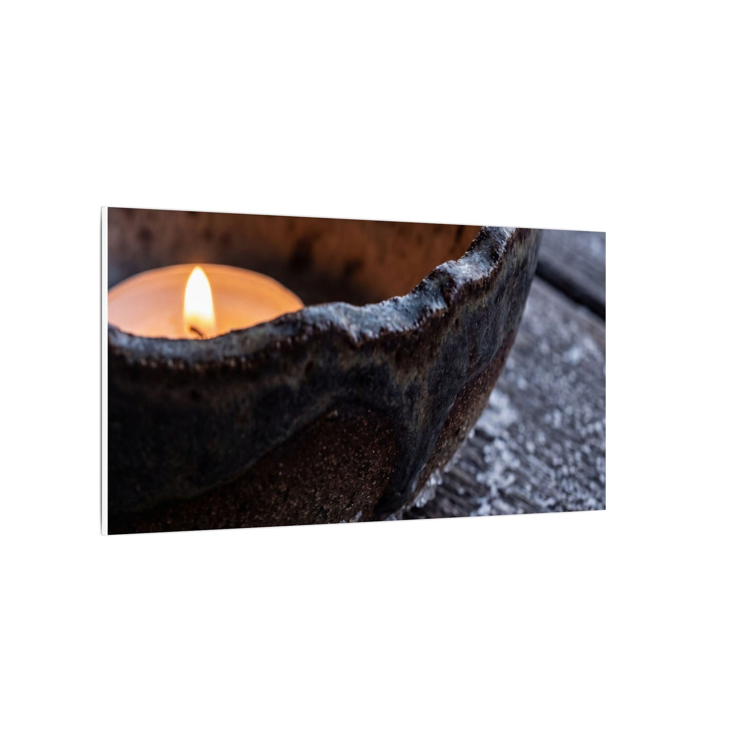 Atmospheric Ceramic Bowl Canvas Art - Moody Minimal Dark Japandi