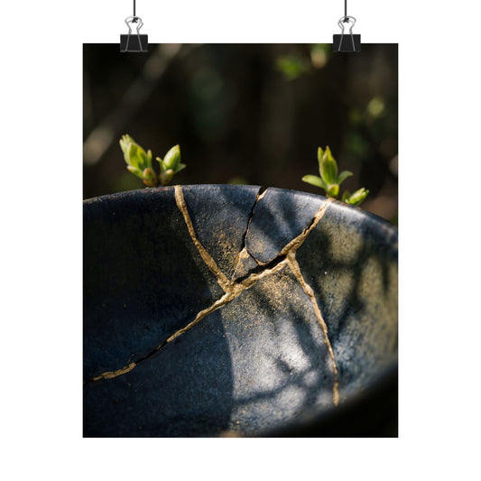 Spring Broken Pottery Shadow Zen Wall Art Print | Moody Decor Art Print