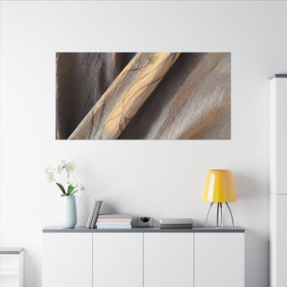 Warm Silk Drape Canvas Art - Japanese Pattern Japandi