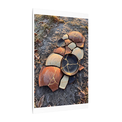 Winter Broken Pottery Gold Vein Canvas Art | Beautiful Decor