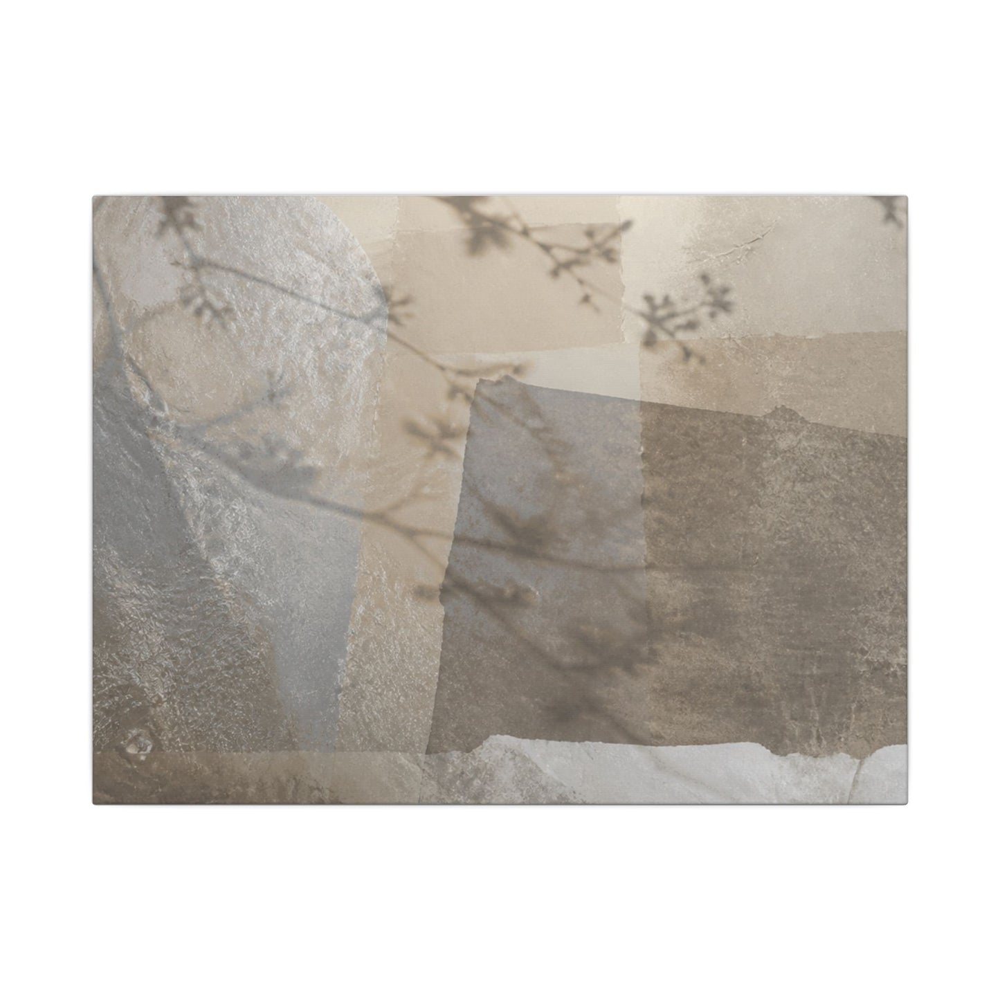 Neutral Shadow Play Canvas Art - Texture Japandi