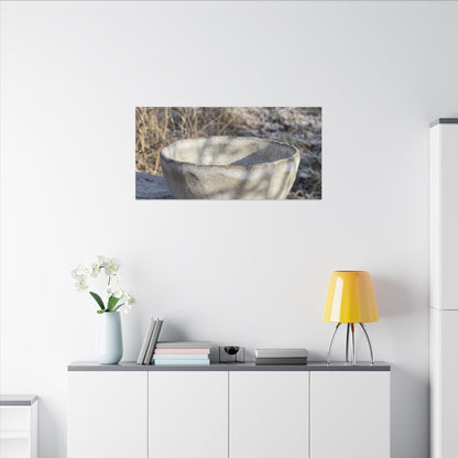 Dappled Ceramic Bowl Canvas Art - Japandi Fukinsei