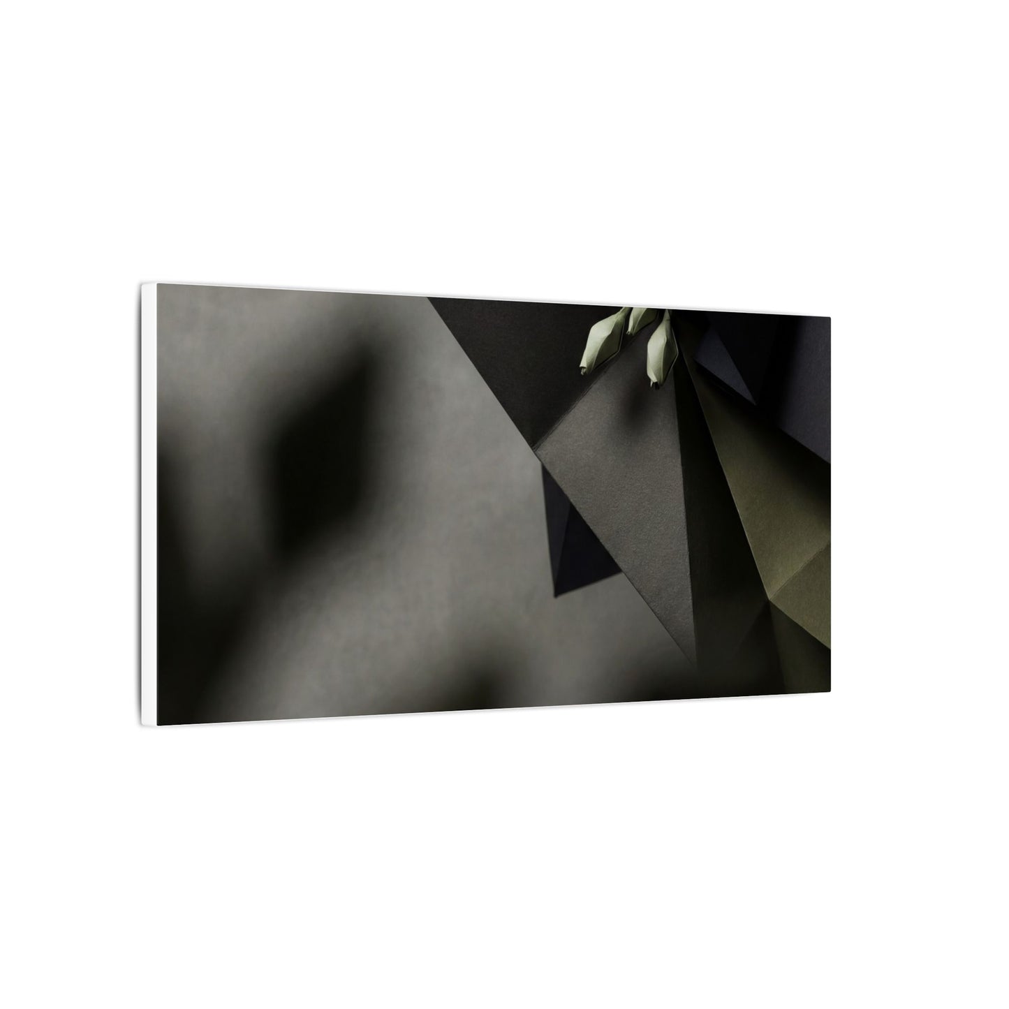 Paper Fold Moody Minimal Canvas Art | Luxurious Dark Japandi Art