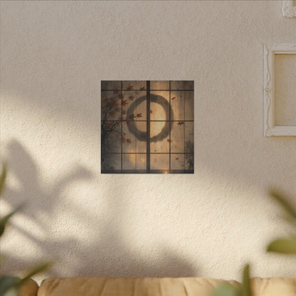 Shoji Screen Texture Canvas Art | Earthy Japandi Art