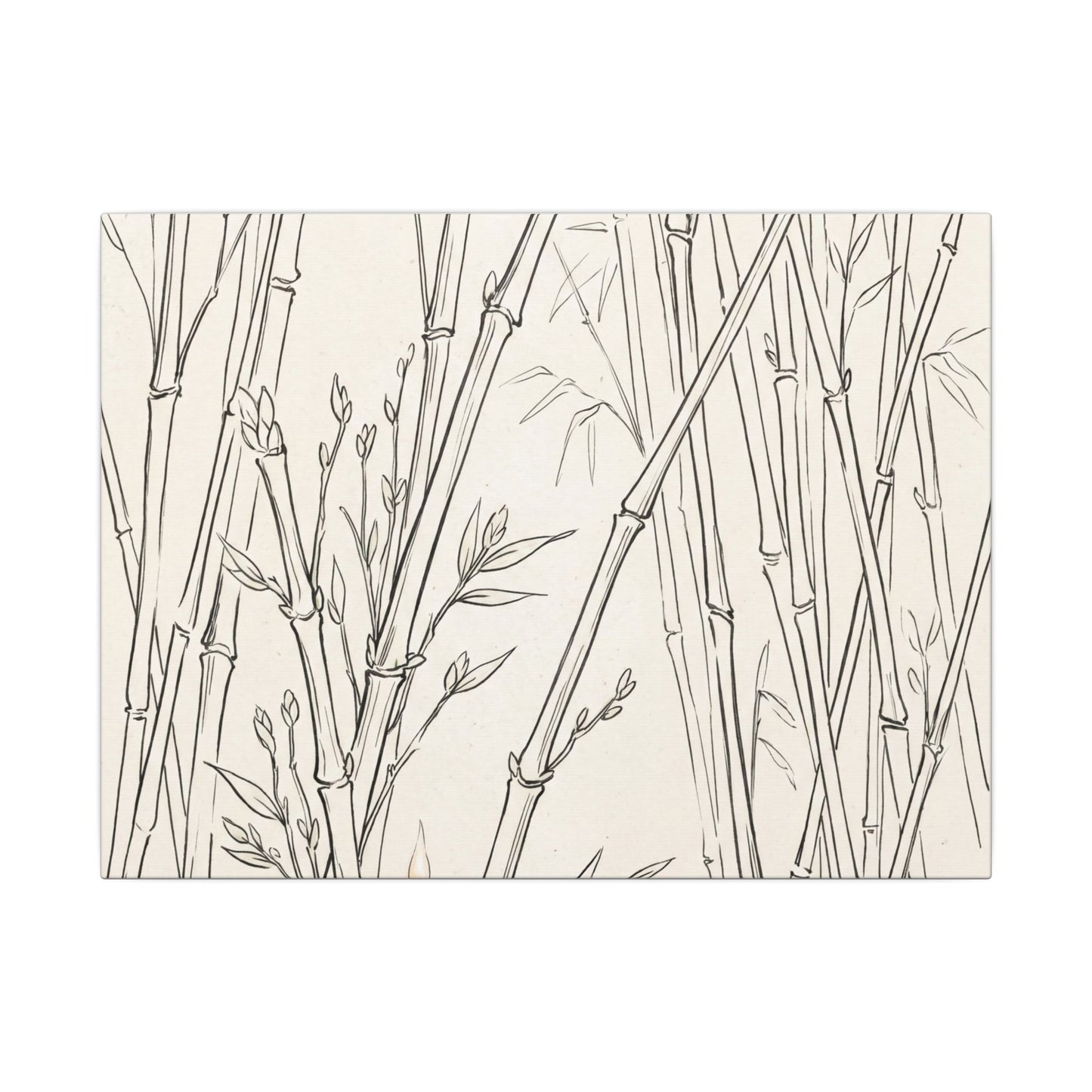 Candlelight Bamboo Grove Canvas Art - Japandi Fukinsei