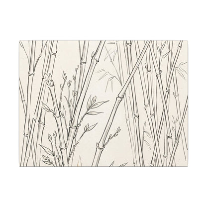 Candlelight Bamboo Grove Canvas Art - Japandi Fukinsei