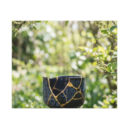 Kintsugi Broken Pottery in Dappled | Broken Beauty Canvas Art