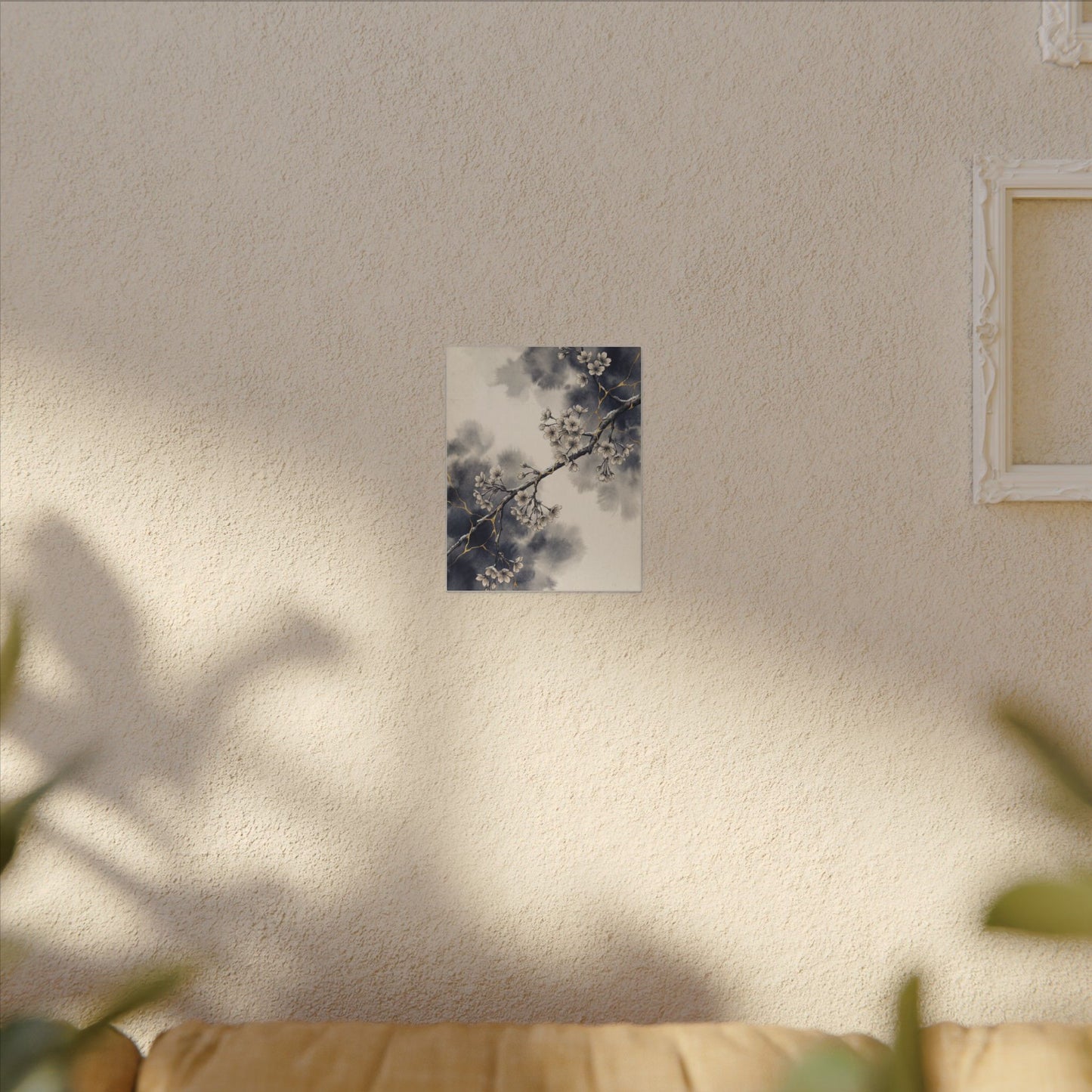 Ma Cherry Blossom Canvas Art - Kintsugi Gold Vein