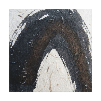 Moody Ink Brushstroke Canvas Art - Moody Minimal Dark Japandi