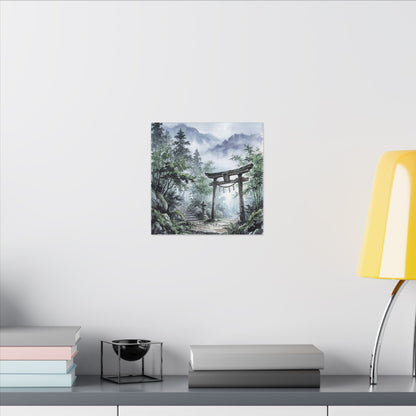 Moonlight Torii Gate Canvas Art - Zen Fukinsei