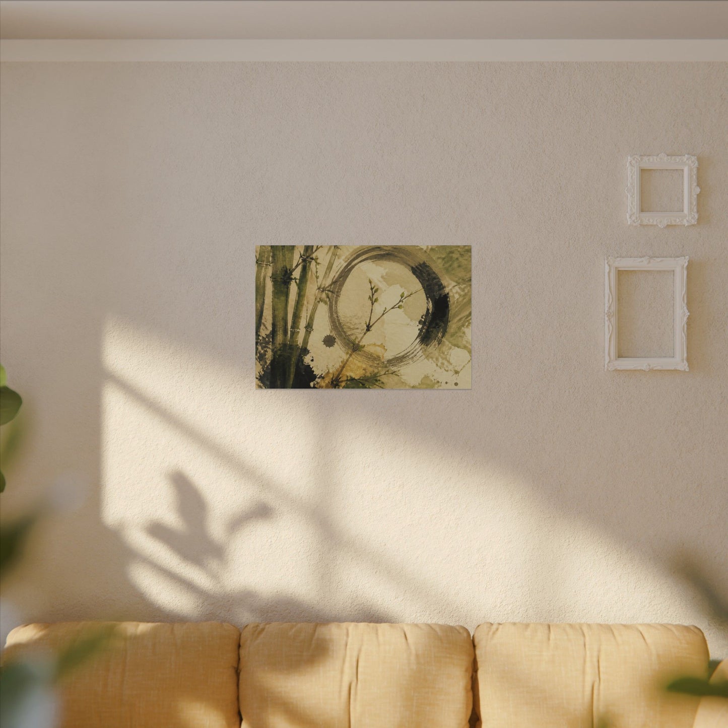 Ink Brushstroke Sumi E Canvas Art | Calm Zen Art
