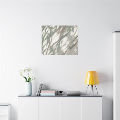 Japandi Shadow Play in Dappled | Japanese Pattern Canvas Art